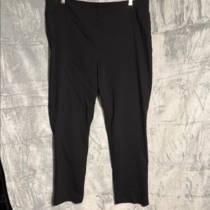Black Straight-Leg Pants Hilary Radley faux pocket stretch material comfortable